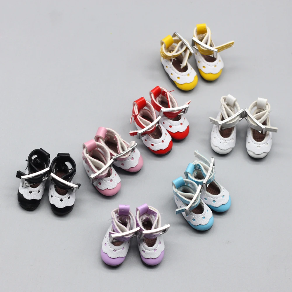 BJD Lace Shoes for Blythes Dolls 1/12 Suitable for OB11 AZ Licca Pullip Doll 2.8*1.3cm