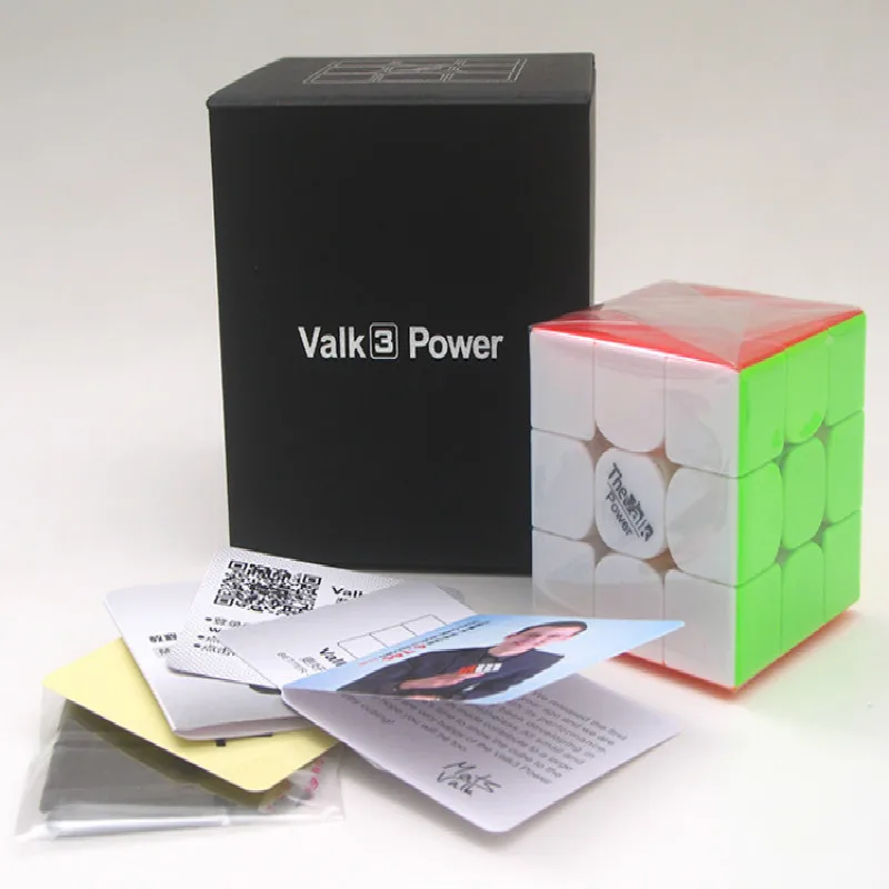 Valk3 power Magic Neo Cube, 55,5 мм, размер 3x3, профессиональный скоростной кубик для соревнований, кубики, игрушка, черный, без наклеек, головоломка, волшебный куб, Cubo