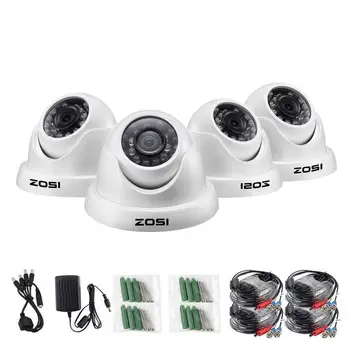 

ZOSI 4pcs/lot 1080P HD-TVI 2.0MP CCTV Dome Camera Home Security System Waterproof for 1080P HD-TVI DVR Systems