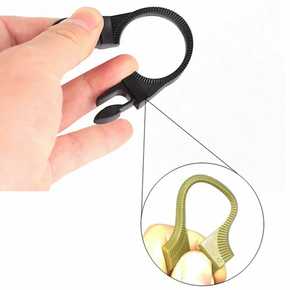 Backpack Hanger Hook molle attach Buckle Holder Hike Bottle Holder Outdoor Webbing Camp Carabiner Water Bottle Clip Hanger D40