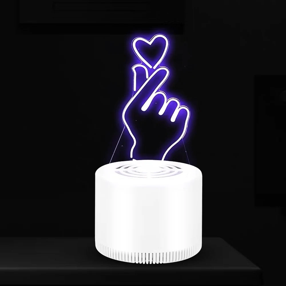 love heart ChicSoleil USB электронный комаров насекомых Убийца лампа Mute Крытый репеллент ловушка 3D форма - Цвет: love heart
