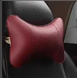 Red wine Dragonpad кожа дышащая сетка авто подушка для шеи подголовник для отдыха подушка - Цвет: Red wine