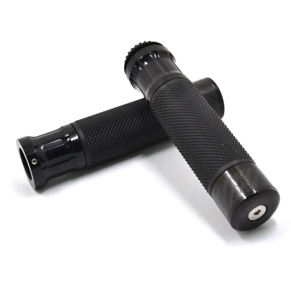 Universal 7/8" 22mm Aluminum Motorcycle Handlebar Grips Motorbike Handle Hand Bar for Honda Suzuki Kawasaki Yamaha - Цвет: black