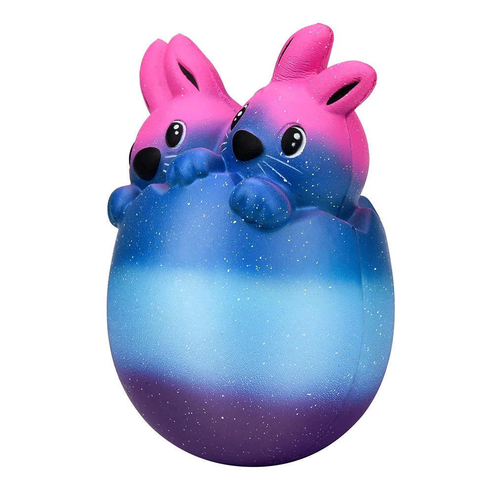 

15cm Easter Bunny Egg Scented Slow Rising Collect Easter Gift Easter eggshell rabbit squeeze pressure decompression toy L1223