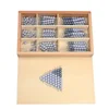 Montessori Wooden Checker Beads Board Colorful Black & White Grey Checker Board Beads Link Dragon & Reduce Dragon Game Baby Toys 4