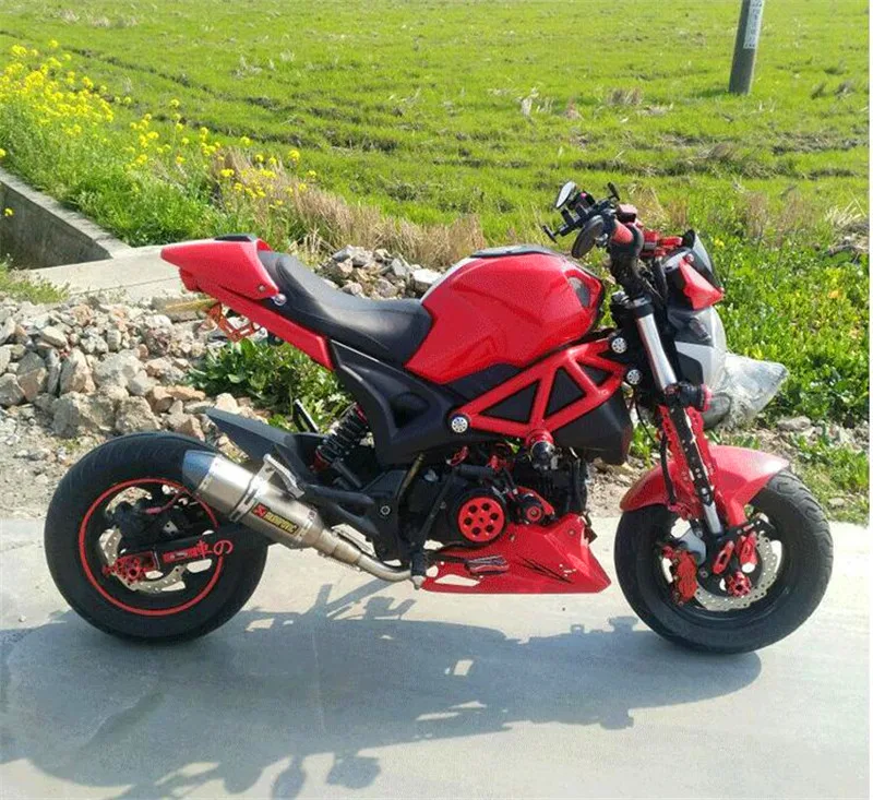Мотоцикл выхлопная труба akrapovic модифицированный для локомотив MSX125 передняя часть уличного автомобиля с рисунком «маленькие обезьянки» M3 Wangjiang 150