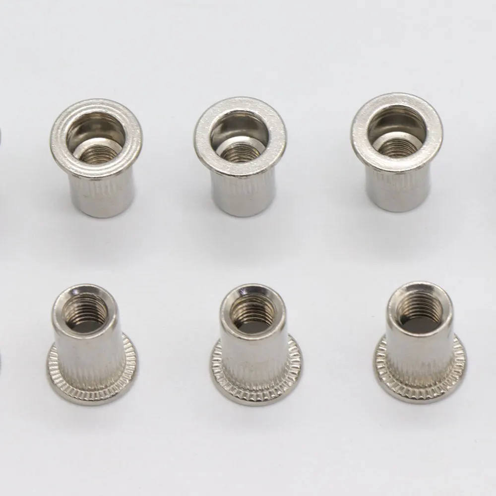 Rivet Nut 50pcs M3 M4 M5 M6 M8 M10 304 Stainless Steel Carbon Steel Aluminum Flat Countersunk Head Rivet Nut Insert Rivnut Nutsert