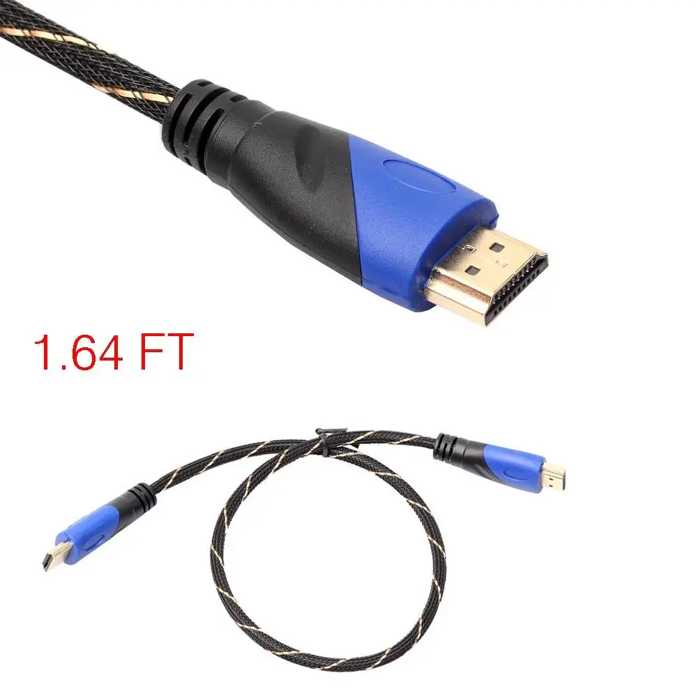 HDMI кабель 1,4 1080P 3D 0,5 м(1.64FT) папа-папа соединение для BLURAY 3D DVD компьютер HD tv
