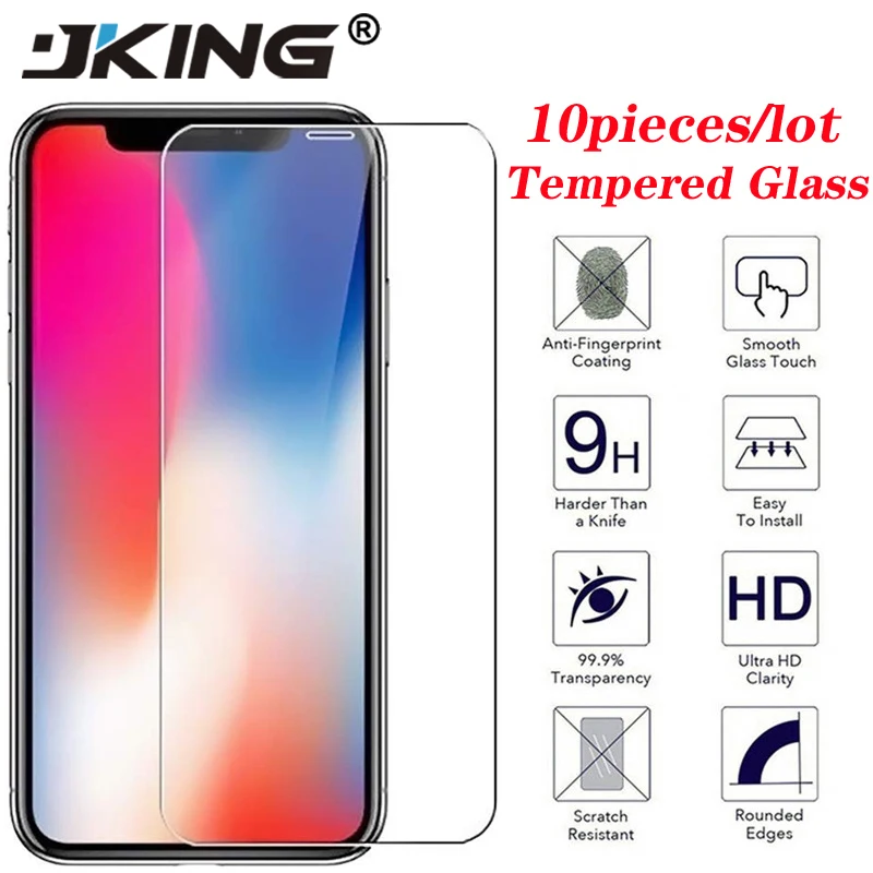 10 шт./лот закаленное стекло для iPhone 11Pro Max 6 6s 7 8 Plus 5 5S Защитная пленка экрана X Xs Xr |