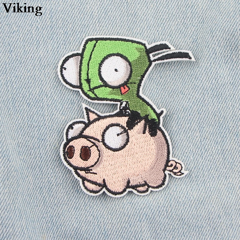 Забавные ZIM нашивки-зигзаги для одежды Diy рюкзак для одежды аксессуары для шитья тканевые нашивки для шляп подарки G0568