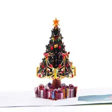 Всплывающие рождественские открытки обновленные 3D рождественские праздничные открытки с конвертом ручной работы счастливые открытки на год