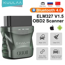 Автомобильный диагностический сканер KUULAA ELM327 V1.5 OBD2, Bluetooth 4,0, OBD 2, для IOS, Android, ПК, сканер ELM 327, устройство чтения OBDII Автомобильный диагностический сканер KUULAA ELM327 V1.5 OBD2, Bluetooth 4,0, OBD 2, для IOS, Android, ПК, сканер ELM 327, устройство чтения OBDII