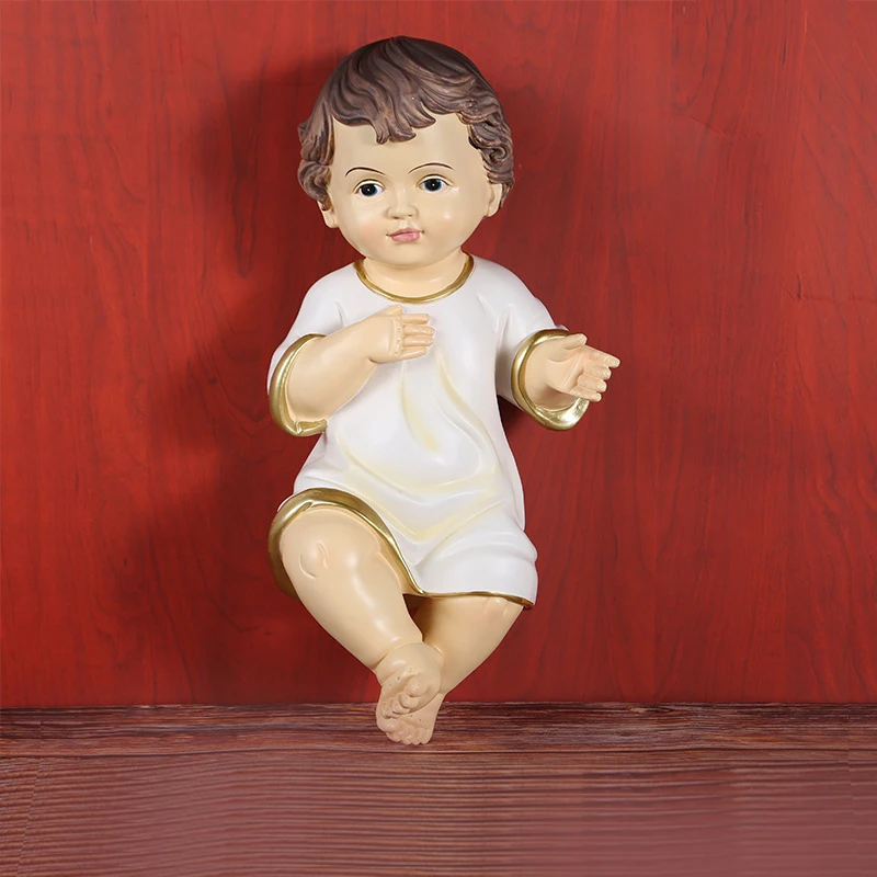 Jesus Doll Ornaments Holy Infant Advent Resin Craft Festival Home Decoration Statue Christmas Decor Catholic Religious gifts