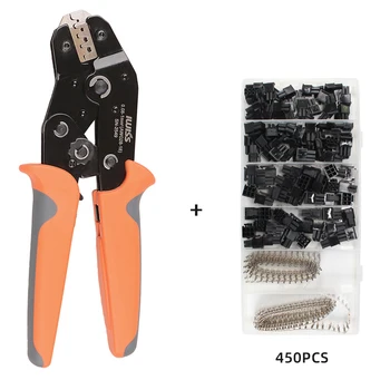 

400pcs Crimp Female Terminals Pin Plug + 50pcs 5557 8(6+2)P ATX EPS PCI-E Connectors with Plastic Box+sn2549 crinper pliers tool