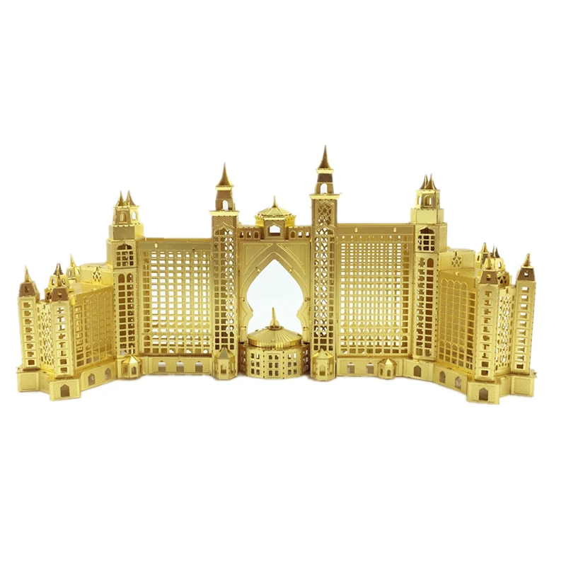 MMZ MODEL NANYUAN 3D Metal puzzle The Atlantis Hotel Dubai architecture Puzzle DIY 3D Laser Cut Model puzzle toys for adult 5