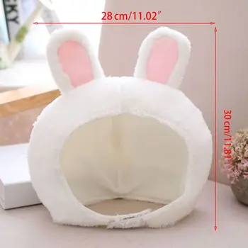 

New Women Girls Cute Rabbit Frog Animal Earflap Hat Winter Warm Plush Beanie Cap Mask Cosplay Costume Party Supplies Photo Props