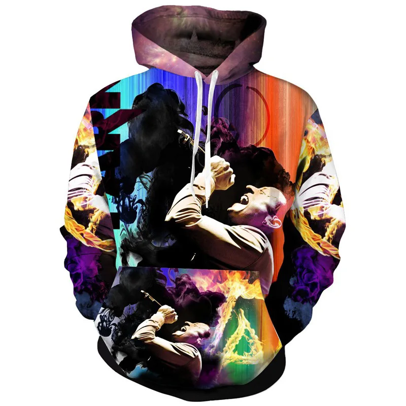 Raisevern Новый 3D толстовки Linkin Park печати Толстовка Harajuku толстовки с капюшоном повседневное свободные пуловеры для женщин топы корректирующие