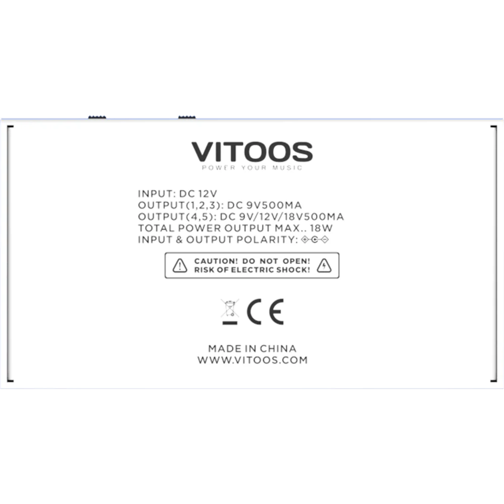 Effect Pedal Power Supply VITOOS DD5-SV2 Fully Isolated Filter Ripple Noise Reduction