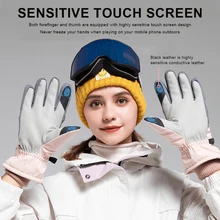 

Ski Gloves Touchscreen Waterproof Windproof Winter Women Snowboard Gloves for Running, Biking, Workout