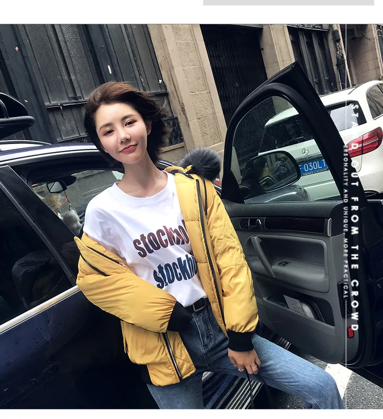 Off Season Small Cotton-Padded Jacket Women's Short New Style Korean-style down Jacket Cotton-padded Clothes Winter BF Stud