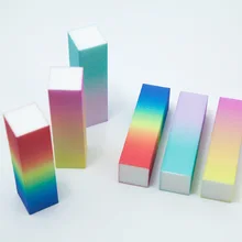 Напрямую от производителя продаем высокоэластичные хлопковые цветные кусочки радужного цвета ed тусклый лак Quad Box для обучения ногтей шлифовальный блок