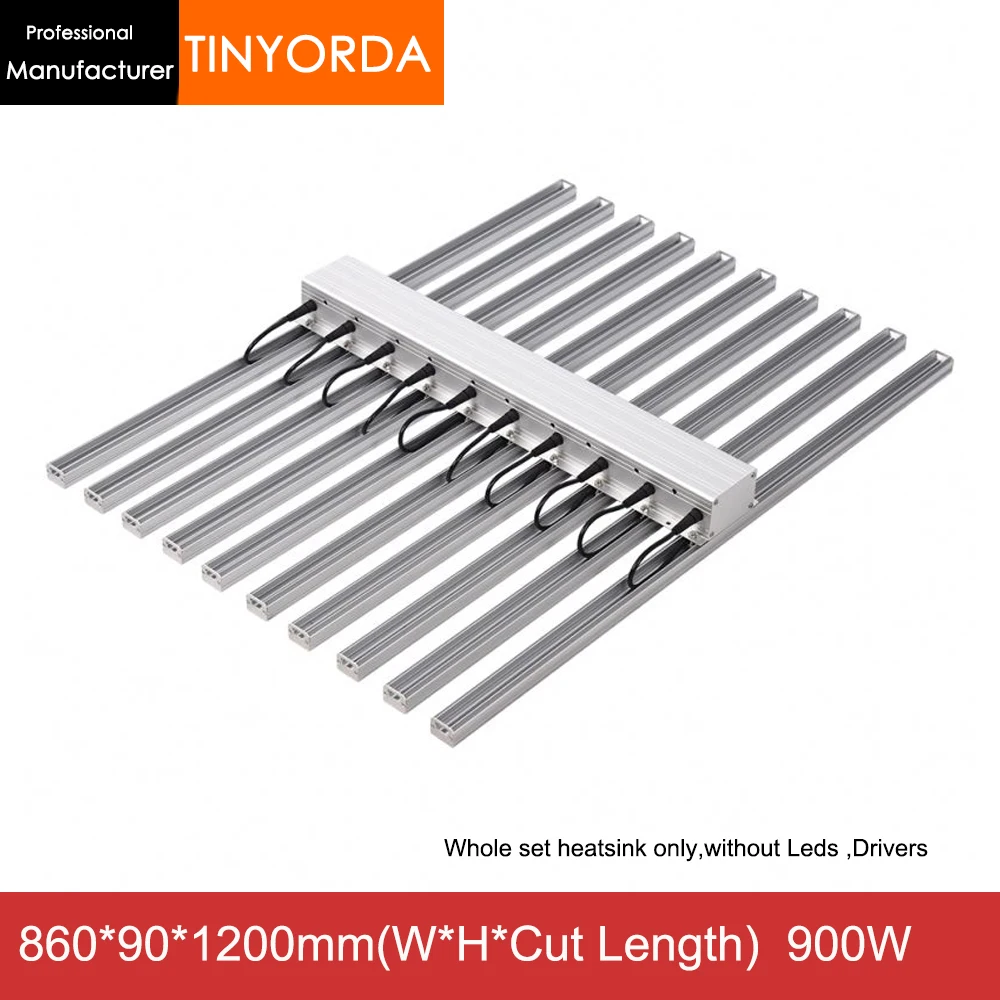 

Tinyorda TGL3526B 10 in 1 (1.2M Length) 900W Led Grow Light Housing Indoor Planting Light Profile [Professional Manufacturer]