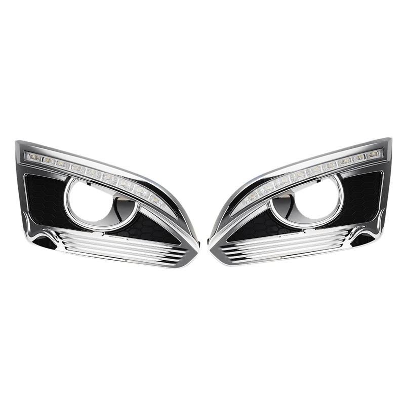 Drl для Chevrolet Captiva 2011- реле сигнала поворота автомобиля-Стайлинг 12 В светодиодные дневные ходовые огни с отверстием для противотуманной фары - Color: two color