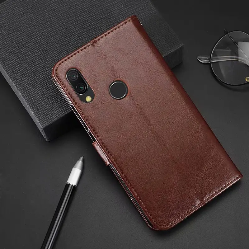 

Wallet Case for Oukitel C17 Pro Coque Luxury Wallet Flip Leather Case for Oukitel C17 Pro Magic Kickstand Plain Fitted Case