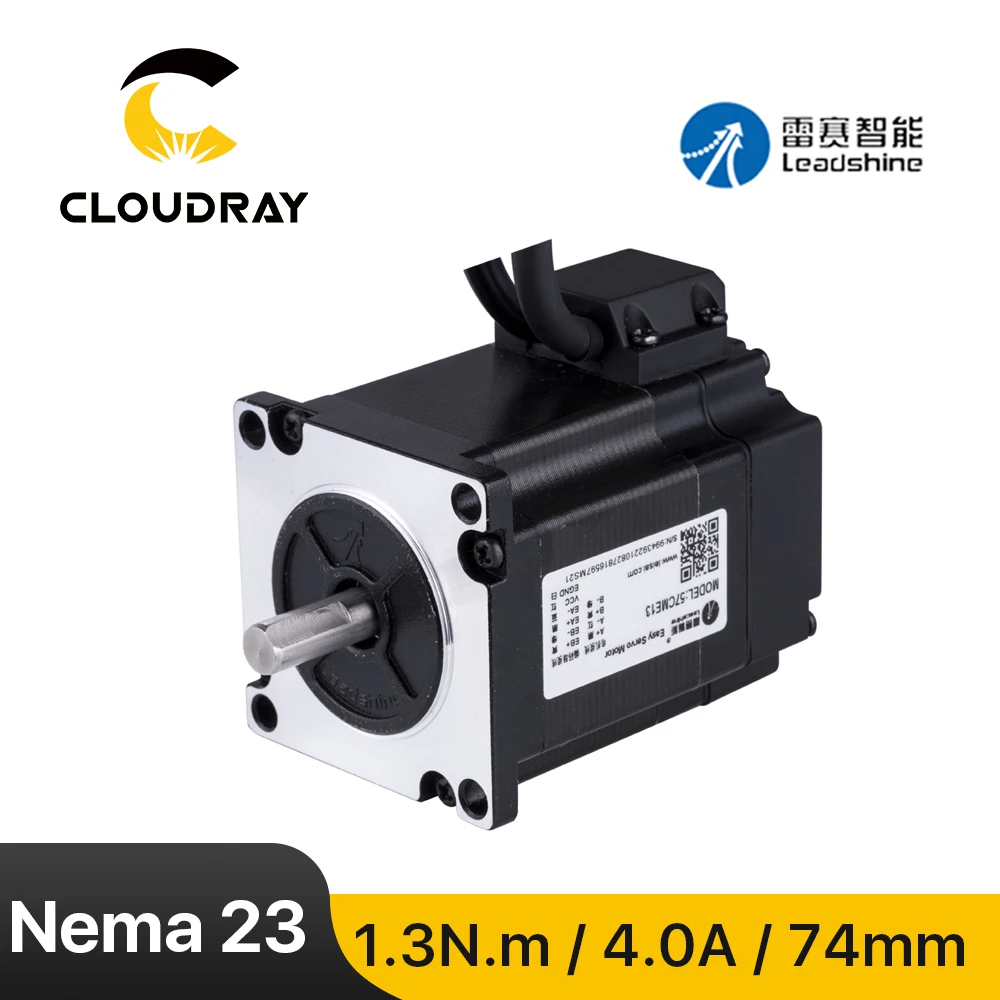 Leadshine Nema 23 Motor de Passo 57cme13 Laço Fechado 1.3n. m 4a 74 mm com Codificador para Cnc Roteador Gravura Máquina de Trituração
