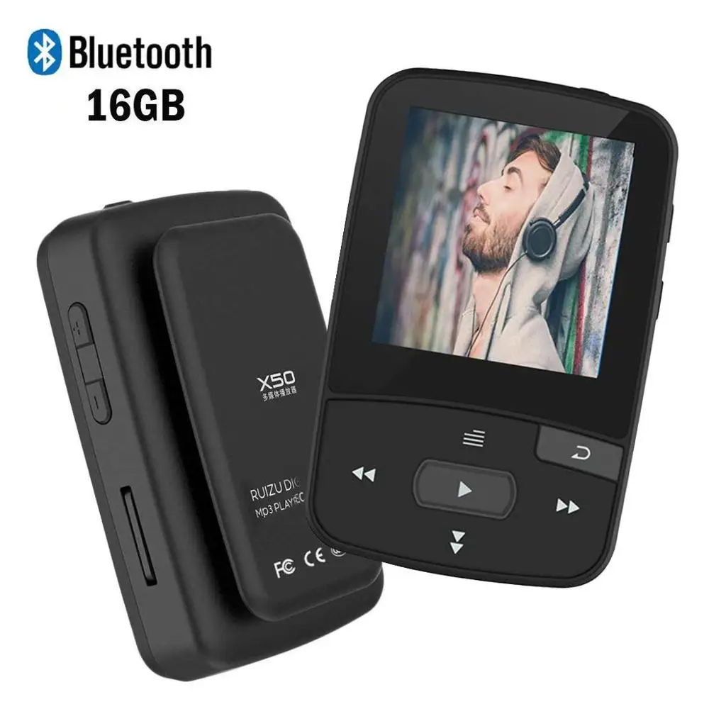 8 ГБ/16 ГБ Mini Bluetooth MP3 музыкальный плеер с клипсой Поддержка SD карты, FM радио, запись, электронная книга, шагомер бесплатным одаренных повязки
