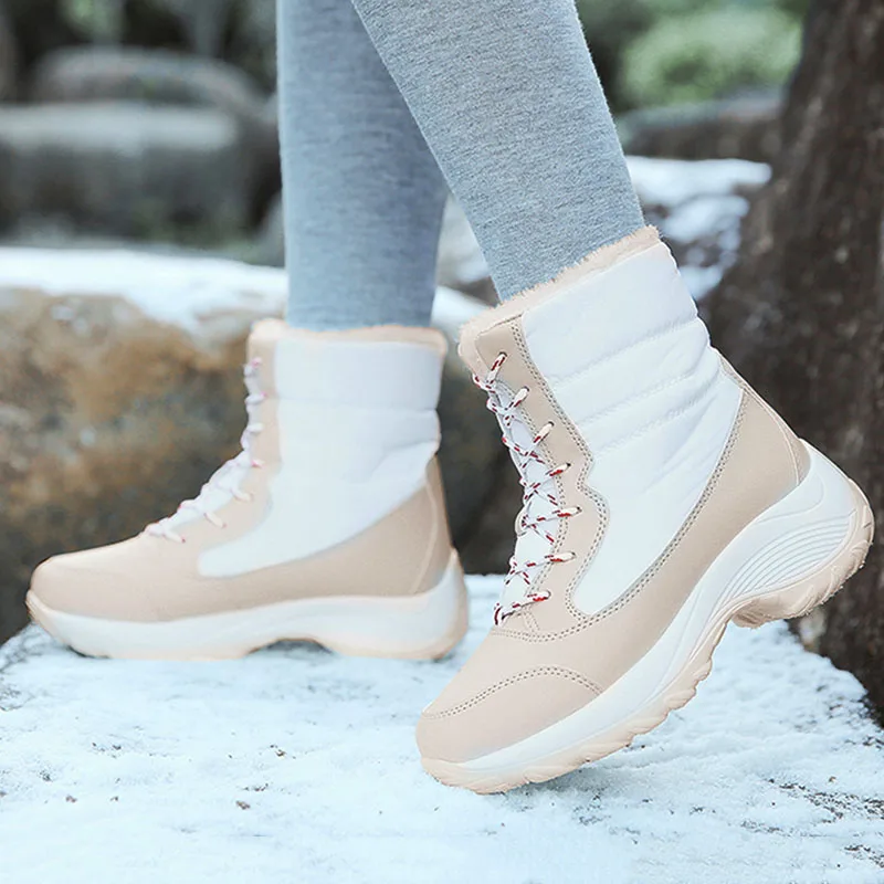 Botas De nieve cálidas para Mujer, Zapatos a la moda, De media caña,  Invierno - AliExpress Calzado