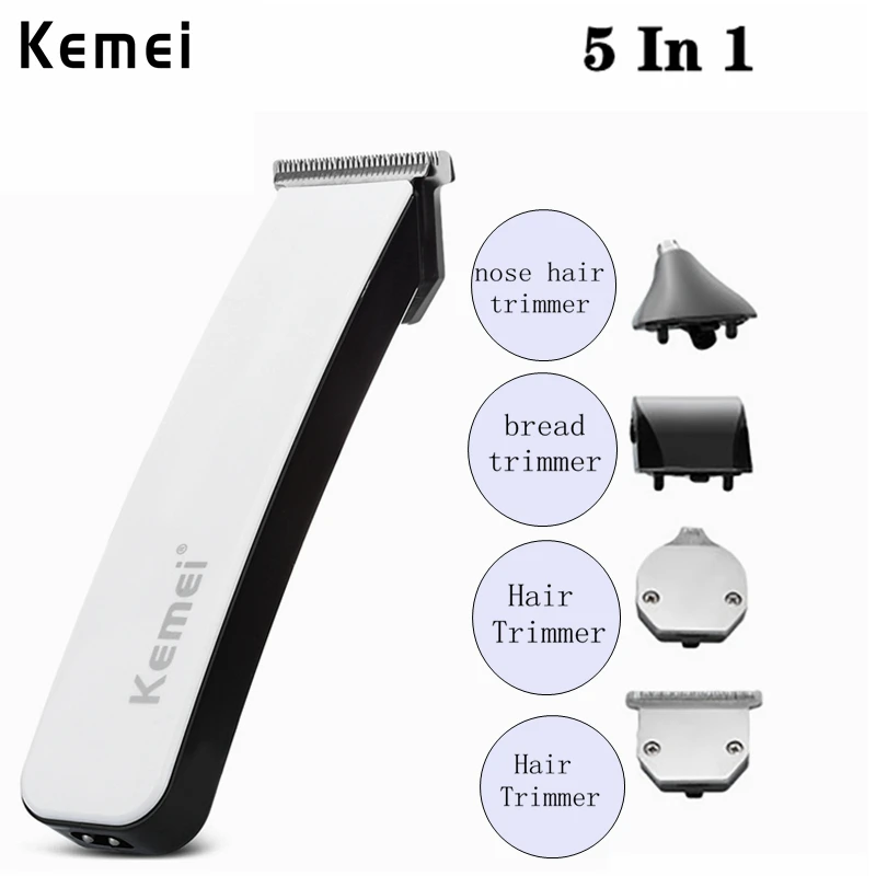Kemei 5 в 1 машинка для стрижки волос профессиональный триммер для волос для взрослых Беспроводная электрическая машина для резки волос стрижка tendeuse a cheveux