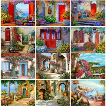 

EverShine DIY Diamond Painting Landscape Garden Diamond Embroidery Natural Picture Of Rhinestones Square Mosaic Handmade Art