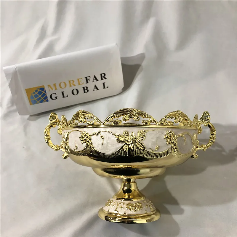 Fashion quality alloy luxury fashion home ktv fruit plate decoration candy plate dish European style