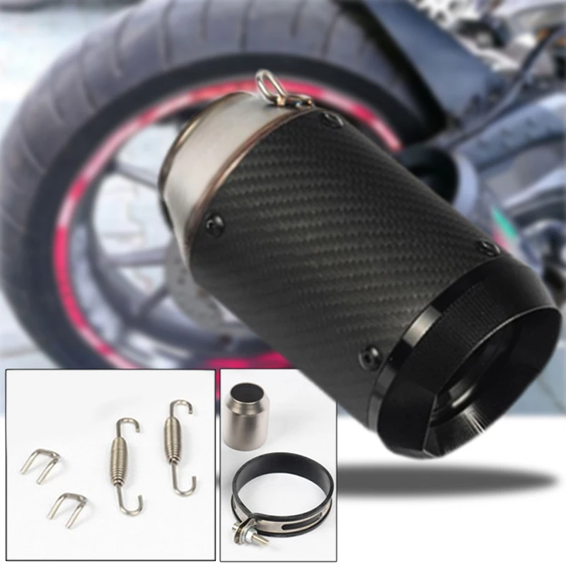 

38-51mm Universal Motorcycle Exhaust Muffler Pipe Stainless Steel Tail Pipe Tube