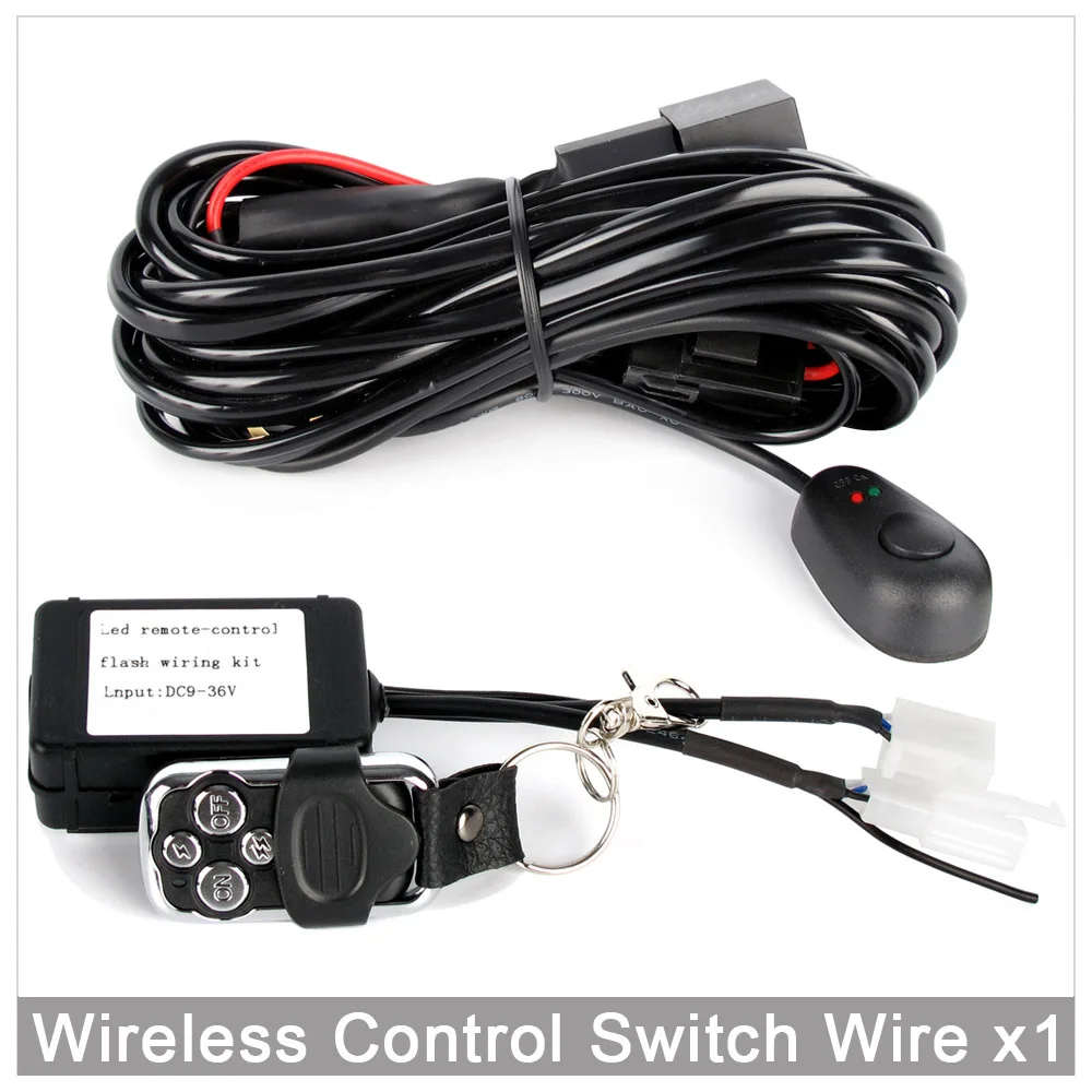 Remote Wire x1 6D объектив СВЕТОДИОДНЫЙ светильник полосные лампы для 4x4 внедорожных 4WD ATV УАЗ тягачи трейлер мотоцикл 12 В 24 В Led дальнего света Подсветка Barra Offroad - Цвет: Remote Wire x1