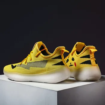 

New Breathable Outdoor Running Sport Shoes for Men Knit Mesh Sneakers Lace Up No-Slip Fitness Jogging Shoes Walking Sneakers Men