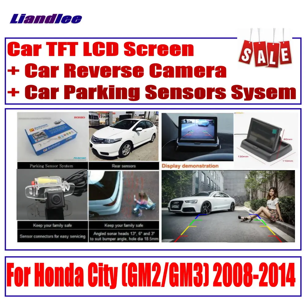 Камера заднего вида для Honda City GM2/GM3 2008-2014 цифровая система датчиков