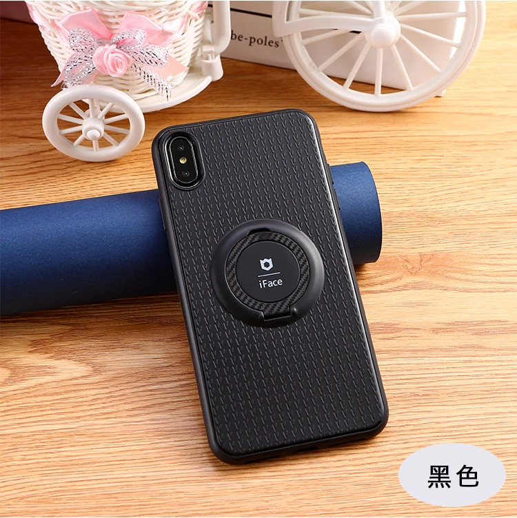 Black Роскошный 3 в 1 кольцевой чехол с магнитным кронштейном для iphone 11 Pro Max удобный автомобильный кронштейн для iphone 6 6S 7 8 Plus X XR XS Max cap - Цвет: Black
