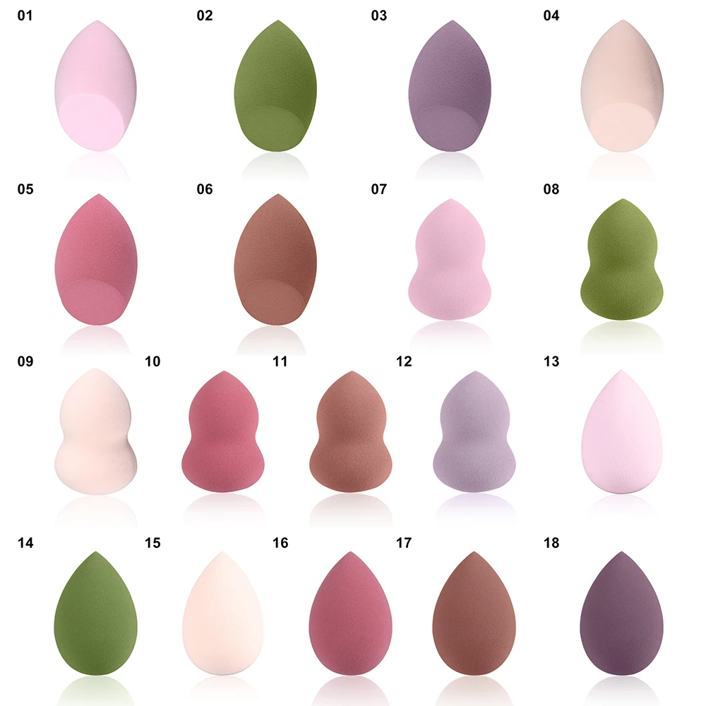 1 PC 3 Shapes Makeup Sponge Waterdrop Cosmetic Puff Multi-color Foundation Powder Cream Puff Blending Sponges Makeup Tools