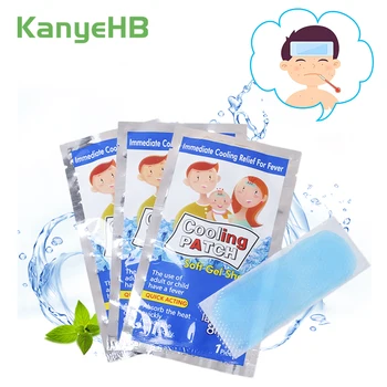 

12pcs Cooling Patches Baby Fever Down Medical Plaster Lower Temperature Ice Gel Polymer Hydrogel Migraine Headache Pad Patches