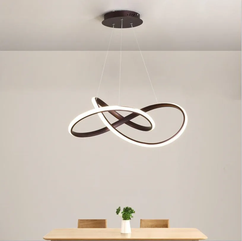 

Люстра для ресторана простая Алюминиевая СВЕТОДИОДНАЯ, креативный декоративный светильник особой формы для бара, кофейни