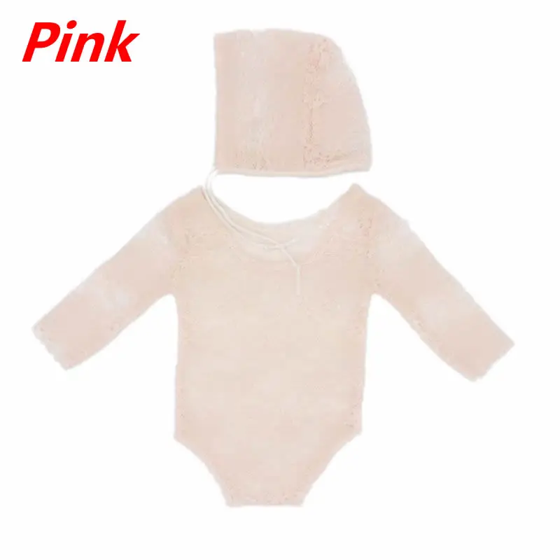 Pink Новинка, детская одежда для фотосъемки, кружевная Одежда для новорожденных, полнолуние, сто дней, шапочка принцессы, Комбинезоны - Цвет: Pink