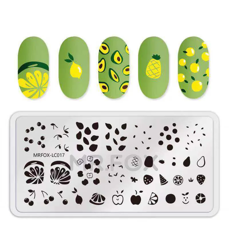 Штамповочные пластины для ногтей шаблон для ногтей цветок мультфильм смешанный принт штампы для ногтей художественный штамп шаблон изображения