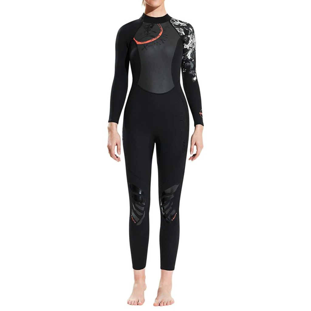 Women 1.5mm Diving Wetsuit Long Sleeve Wet Suit Jumpsuit Full Body Suit