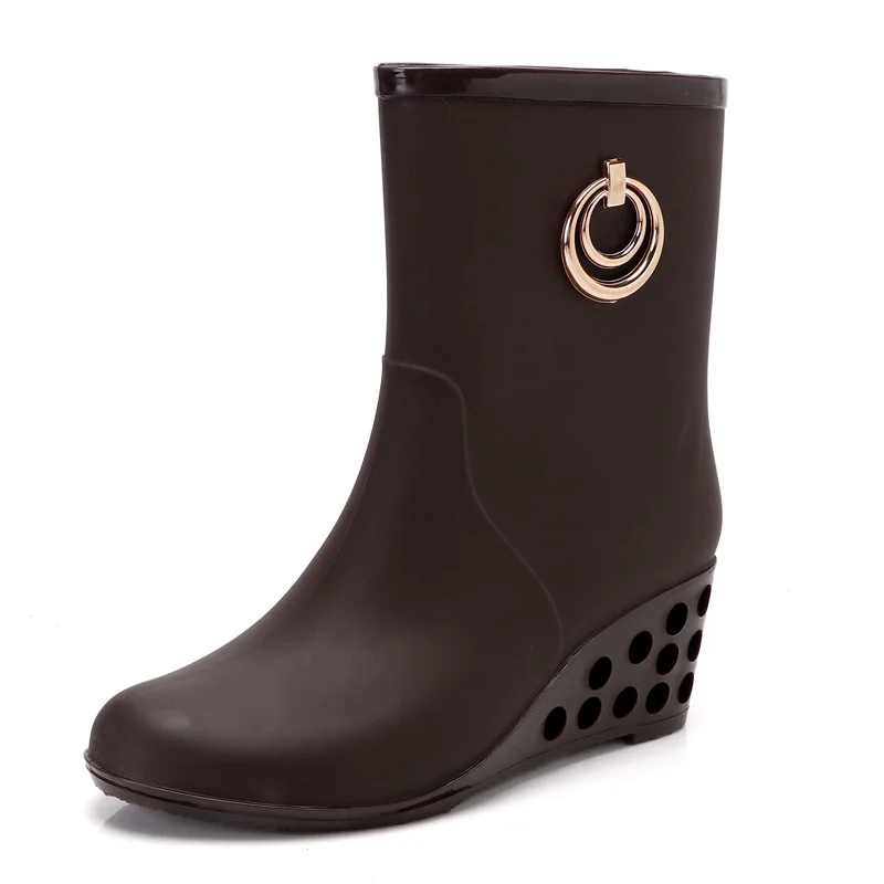 rain boots with side zipper