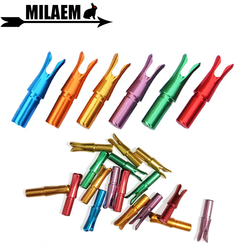 

6/12pcs Archery Pin Nock Aluminum Alloy Insert Arrow Nock Fit ID 6.2mm Arrow Shaft Compound Recurve Hunting Shooting Accessories