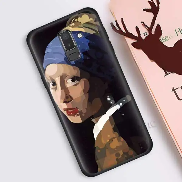 Чехол для samsung Galaxy J8 J6 J4 A6 A7 A8 A9 Plus M10 M20 M30 S M40 силиконовый черный - Цвет: B06
