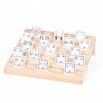 

Wooden Earrings Display Stand for Sale Business Card Holder Display Girl Business Card Holder Desktop Wooden