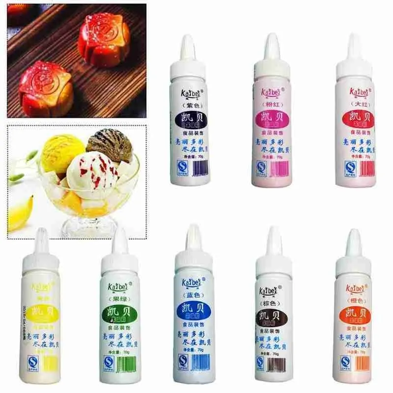 New 8 Flavors Food Coloring Cake Fondant Macaron Dessert Decal Decor Kebab Fruit Powder Pigment Baking Color Decoration Tools